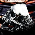 thumbnail image 5 of ZMY Home Open Mouth Skull Ring Stainless Steel Handmade Jewelry Fashion Cool Punk Rock Band Ring (8), 5 of 6
