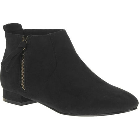 Women's Faux Suede Side Zip Ankle Booties - Walmart.com