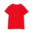 thumbnail image 3 of Cethrio Big Girls T Shirts, Casual Solid Color Short Sleeve Crewneck Summer Tops Red Size 5-6 T, 3 of 5