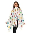 thumbnail image 3 of FORMRS Womens Scarf Winter Soft Long Big Warm Shawls Wrap Tassel Scarves, Polka Dot, 3 of 9
