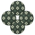 thumbnail image 5 of WOBOGO Dark Green Geometric Shapes Round Placemats Set of 4 Heat Resistant Washable Kitchen Table Decorations 15.4in, 5 of 7