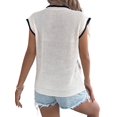 thumbnail image 6 of Summer Fall Short Sleeve Sweater for Women Casual Sweater Vest Knit Pullover Tank Tops Fashion Clothing Color L, 6 of 10