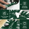 thumbnail image 5 of Memoryfield Christmas 2' x 6' Runner Rugs, Washable Living Room Rug Merry Christmas Non Slip Carpet for Bedroom, Low Pile Soft Non Shedding Throw Rugs for Holiday, Green, 5 of 8