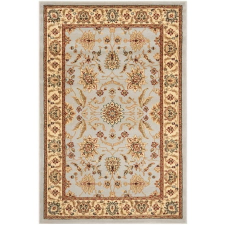 SAFAVIEH Lyndhurst Emma Traditional Area Rug  Grey/Beige  3 3  x 5 3 Lyndhurst Rug Collection. Luxurious EZ Care Area Rugs. The Lyndhurst Collection features luxurious  easy care  easy-maintenance area rugs made to add long lasting charm and decorative beauty even in the busiest  high traffic areas of the home. Hand tufted using a blend of soft yet durable synthetic yarns styled in traditional Persian florals  interwoven vines and intricate latticework. Use the Lyndhurst rugs in your home for an elegant and transitional upgrade.