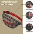 thumbnail image 5 of Fanny Pack Green and Red Christmas Plaid Pattern Waist Pack Bag,Running Cross Bag,Waterproof Large Fanny Packs for Women Men for Travel Running Hiking Cycling, 5 of 6