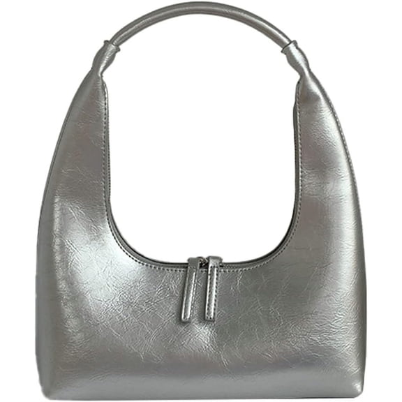 CoCoMangos Patent Leather Tote Bag Women's Hobo Bag Fashion Shoulder Bag Shiny Leather Handbag Small Croissant Bags for Women