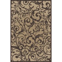 Radici Usa Pisa Area Rug 1845 Beige Swirls Curls 7' 10 x 7' 10" Round