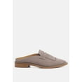 thumbnail image 2 of LENA Taupe Genuine Suede Mules, 2 of 7