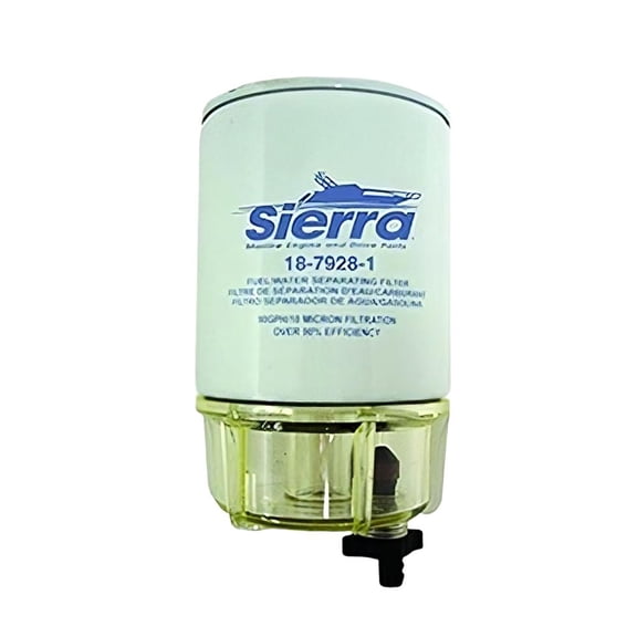 Universal Fuel Water Separator Assembly Kit Compatible with Marine Mercury MerCruiser Outboard Inboard Sterndrive Gasoline 35-809100 Bracket Element - With Filter