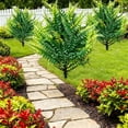 thumbnail image 6 of 16.7" Artificial Topiary Tree, Set of 1 Artificial Shrubs Fake Bushes with Spike, Faux Plants for Porch, Artificial Plants for Outdoor Planters Indoor UV Resistant(Green), 6 of 7
