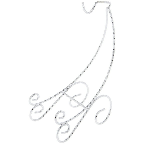 Bard's Scroll Twisted Silver Cup and Saucer Stand, 7" H x 2.5" W x 4.25" D