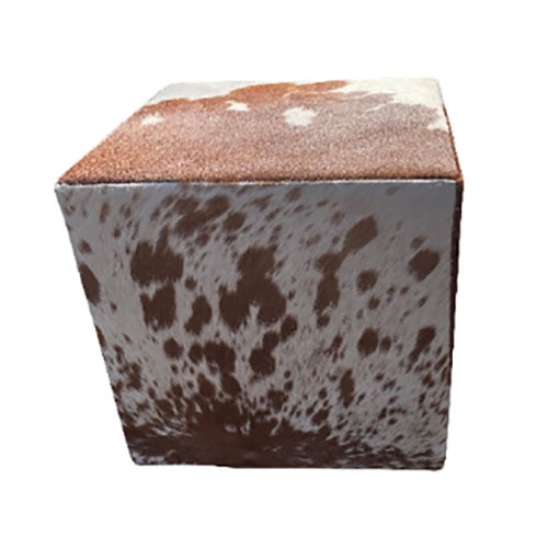 Spura Home Leather Cowhide Ottoman For Decor Walmart Canada