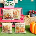 thumbnail image 2 of Fall Pillow Covers 18x18 for Home Decor Throw Pillows with Gnome Maple Leaf Autumn Pumpkin Outdoor Cushions Pillowcase for Farmhouse Fall Decorations Set of 4, 2 of 7