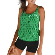 Women's Plus Size Rash Guard Capris Tankini Athletic Swimwear - Walmart.com