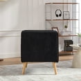 thumbnail image 4 of S-HOME 24.4 Inch Wide Accent Chair in Soft Chenille Fabric with Rubber Wood Legs for Reading Room and Lounge Areas,Black, 4 of 11