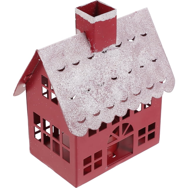 IFANLANDOR Casa Decorativa Navideña En Hierro Para Y Repisa Con Estable