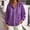Purple, variant on Qulqfy Hoodies for Women Oversized White Hooded Casual Lightweight Winter Fall Drawstring Loose Long Sleeve Zip Up Track Jackets with Pockets XL