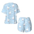thumbnail image 5 of Lsque Goose White Flowers Women's Short-Sleeved Pajama Set - 2 Piece Soft and Lightweight Sleepwear Set-X-Large, 5 of 9