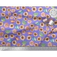 thumbnail image 3 of Soimoi Satin Silk Fabric Bird & Anemone Floral Printed Fabric 1 Yard 42 Inch Wide, 3 of 3