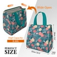 thumbnail image 3 of Pioneer Flower Floral Print Pattern Insulated Lunch Bag for Women & Adults,Large Portable Soft Cooler Lunch Bag,Thermal Food Storage Tote with Pearl Cotton,8.66L,8.75x5.75x9.5 Inch, 3 of 6