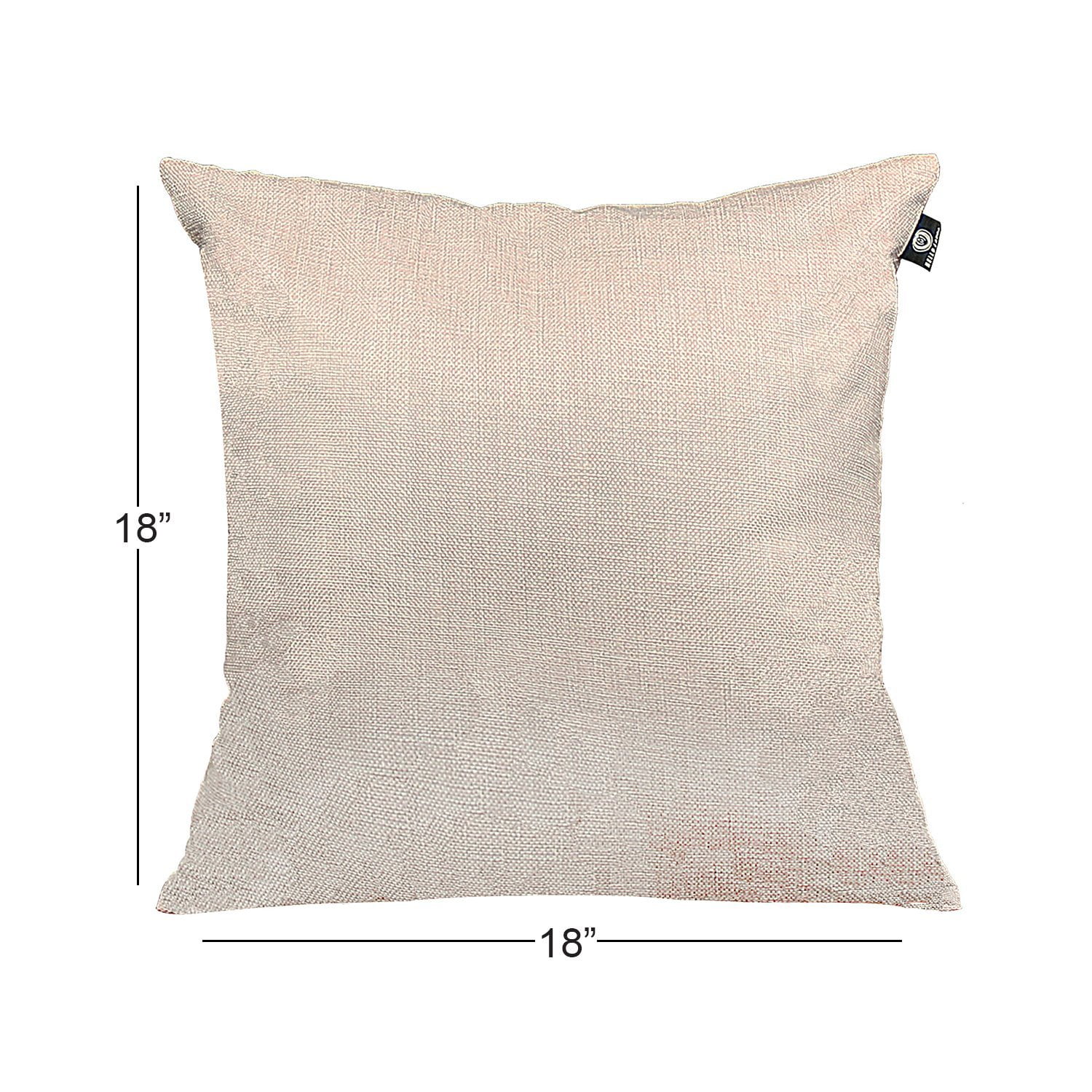 Dl Furniture 2 Piece Home Decor Couch Sofa Throw Pillow Cushion Case Shell Cover Linen Cotton Blend 18 X Light Grey