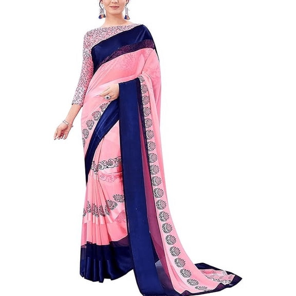 Accessorize Kingdom Pure Georgette Saree With Blouse Piece