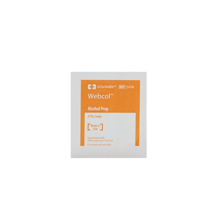 Kendall webcol alcohol prep pads top