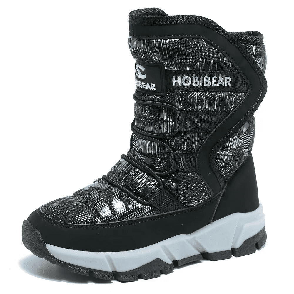 GUBARUN Boys Snow Boots Winter Waterproof Slip Resistant Cold Weather Shoes 