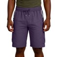 thumbnail image 3 of Plus Size Men’s Casual Sports Shorts With Zipper Pocket, Nylon Spandex Quick Dry, Joggers, Workout Shorts, Elastic Waist Drawstring Straight Leg, Breathable Lightweight, Gym, 3 of 9