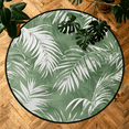 thumbnail image 7 of CURLYOOT Tropical Palm Leaves Green Plant 5.2ft Round Rug for Living Room, Large Washable Area Rug, Non Slip Floor Mat Indoor Rugs for Bedroom, Dining Room, Offices, Entryway, 7 of 7