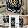 thumbnail image 4 of Bathroom Shower Curtain Ethnic Style Aztec Navaj Geometric Retro Pattern Waterproof Shower Curtains with Hooks, Abstract Art Bath Curtains Bathtub Curtain Home Decor 36x72in, 4 of 9