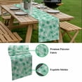 thumbnail image 5 of Green Flowers Table Runner - 48 Inch Long, Kitchen Dining Table Runner Dresser Scarves, Vintage Floral Leaves Pastoral Country Farmhouse Decor for Coffee Tables Wedding Party Banquet, 5 of 8