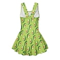 thumbnail image 5 of Tutolipy Avocado Print Toddler Little Girls Bathing Suits, Girls Bathing Suit with Skirt Girls Swimsuits Cross Shoulder Strap Design Sleeveless Bathing Suit Size 5-6 Years, 5 of 8