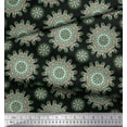 thumbnail image 3 of Soimoi Polyester Crepe Fabric Artistic Flower Mandala Decor Fabric Printed Yard 42 Inch Wide, 3 of 3