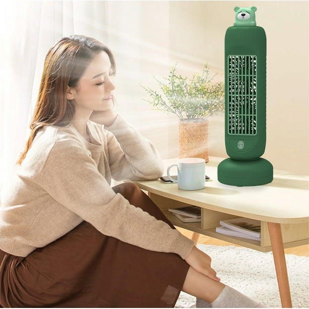 Fiudx Ofertas De La Semana Ventilador Remoto Automático Portátil, Miniventilador Usb Con 3 Velocidades Y Vibración Automática Para El Hogar, Oficina Y Dormitorio