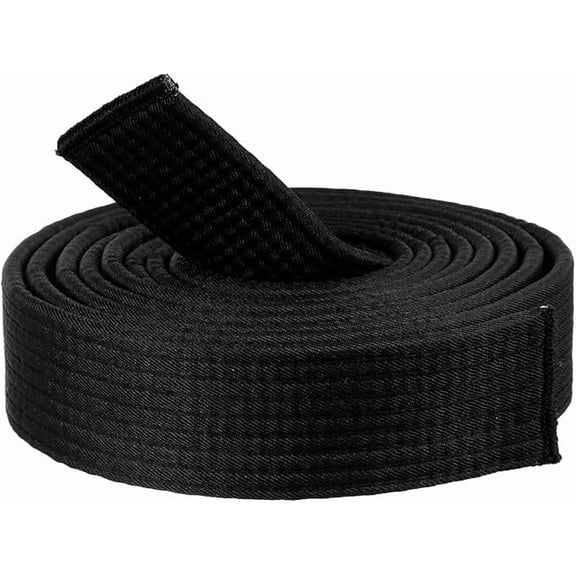 Martial Arts Belt for Karate, Judo, and Taekwondo，Double Wrap Black Belts，Fit Trainning Competition，for Kids Adults Universal，Durable Cotton-Polyester Blend