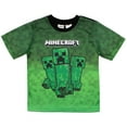 thumbnail image 5 of Minecraft Creeper Boys Athletic T-Shirt Shorts 2-Piece Set for Kids and Toddlers (Sizes 4-8), 5 of 9