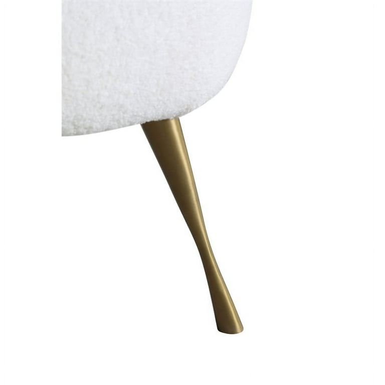 Meridian Furniture Nube Faux Sheepskin Fur Bench Meridian Furniture Nube Faux Sheepskin Fur Bench