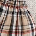 thumbnail image 4 of TOWED22 Toddler Girl Summer Outfits 2Pcs Cap Sleeve Checkered Top and Bow Shorts Cute Baby Girl Clothes 12M-5T(Coffee,9-12 M), 4 of 8