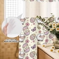 thumbnail image 3 of No Hook Shower Curtain, Easter Shower Curtains for Bathroom with See Through Top Window, Yellow Spring Sheep Chickens Eggs Floral Butterfly Waterproof & Washable Bath Curtain Small Stall 36"x78", 3 of 9