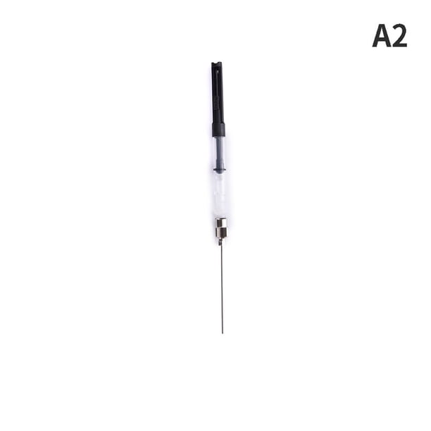 Pluma estilográfica con punta de aguja, convertidor de resorte, suministros de oficina, escuela, papelería, relleno de jeringa de tinta, 1 piezas