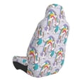 thumbnail image 2 of Fuzoiu Unicorn DoingYoga Print Elastic Car Seat Covers, Seat Cover Protector,Universal Fit Interior Covers for Most Cars,Washable Seat Cover Non Slip for SUV,Sedan,Van, 2 of 5