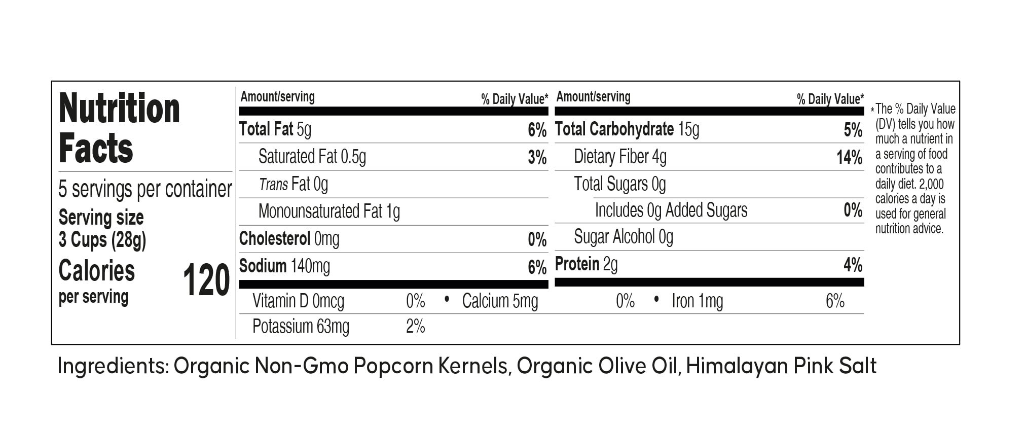Born in Long Island Popcorn | Salted-3pk, 5 oz | Gluten Free, Non-GMO, Preservative Free, Organic Ingredients.