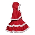 thumbnail image 3 of Kcodviy Chaperon Rouge de Noël Grande Taille Robes d'Été pour Femmes / Robe de Fille Burlesque / Robes d'Été pour Femmes Travail Décontracté Tenue de Cosplay du Père Noël / Robe Midi en Lin Robe à Bretelles avec Cape, 3 of 7