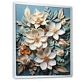 thumbnail image 2 of Designart "Elegance In Paper Mache Plumeria Blossoms" Plumeria Floater Framed Canvas Art Print, 2 of 5