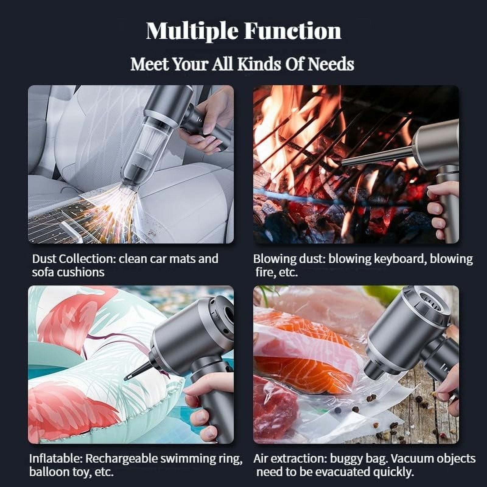 Car Vacuum, Rechargeable Cordless Vacuum for Car, Wireless Handheld Car Vacuum Cleaner Strong Suction (V3)
