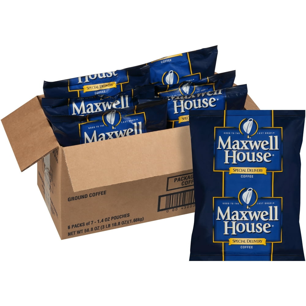 Maxwell House Special Delivery Ground Coffee, 42 ct Casepack, 1.4 oz