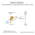 thumbnail image 5 of Rosec Jewels Natural Citrine Promise Ring - 0.6 Carat - Yellow Citrine Diamond Ring for Women - Pear Shape - AAA Quality, 18K White Gold, US 9.00, 5 of 8