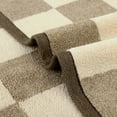 thumbnail image 4 of Unique Bargains 4 Pcs Checkered Decorative Hand Towels Brown/Blue 14" x 28"/13" x 28", 4 of 5