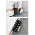 thumbnail image 4 of (Negro) bolsa de almacenamiento de fieltro para mesita de noche con bolsillos, organizador colgante para teléfono, cama, sofá, escritorio, 4 of 5